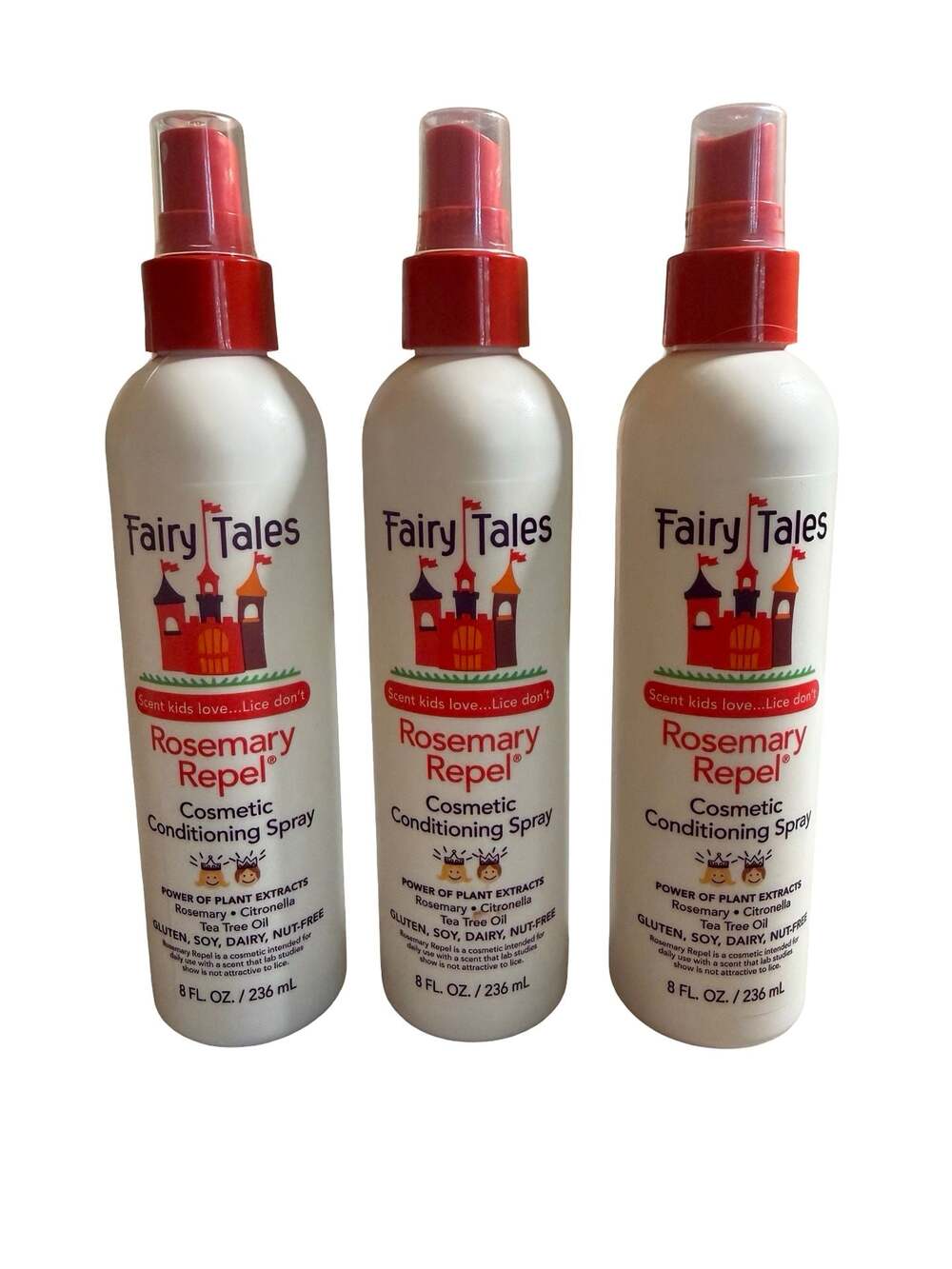 Fairy Tales Rosemary Repel Cosmetic Conditioning Spray 8 Fl. Oz. - Lot of 3